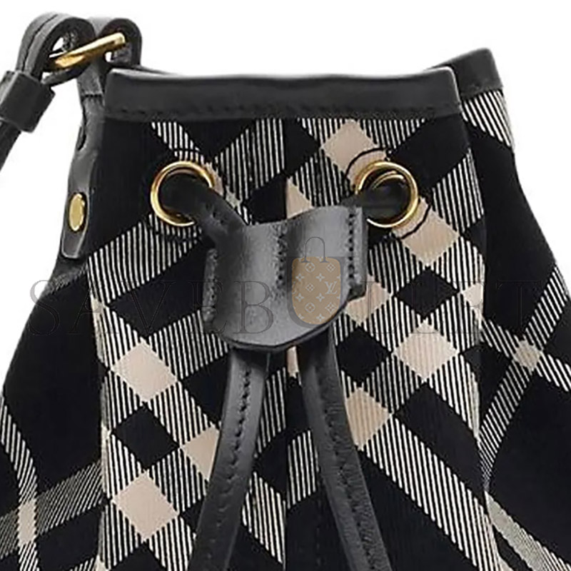BURBERRY CHECK BUCKET BAG 80951181 (18*16*10.5cm)